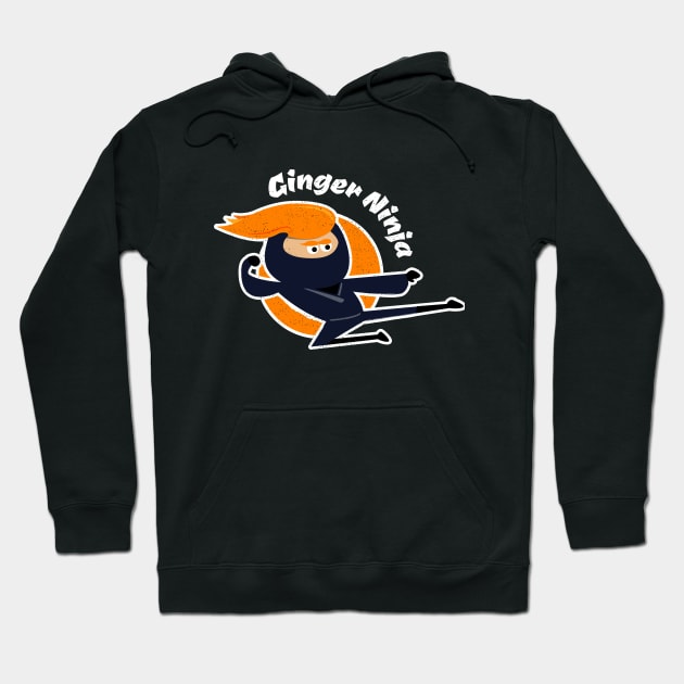 Ginger Ninja Kick Minimalist Update Hoodie by propellerhead